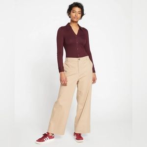 Universal Standard Carol High Rise Khaki Stretch Twill Pants US Size XS (10-12)